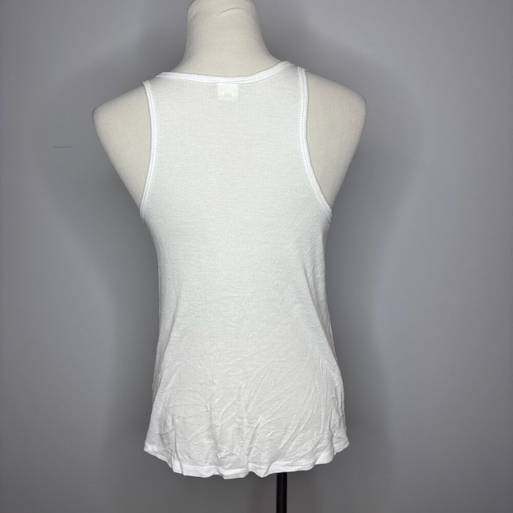 Sun & Shadow - White Ribbed Tank Top - Picture 2 of 4